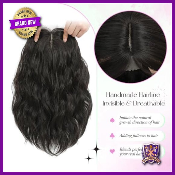 11-Inch Lightweight Hair Topper for Thinning Hair, Clip-On Volume Booster